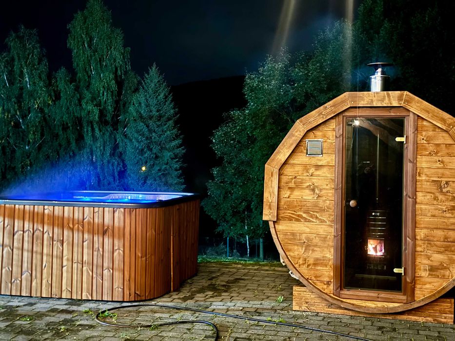 VIP wypoczynek dla 13 osób – sauna, balia, bilard i boisko