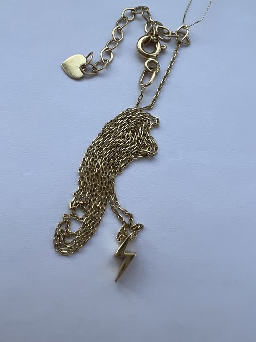 Золотая цепочка колье желтое золото 585 проба