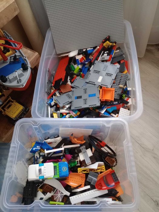 Duży zestaw ok 19 kg LEGO city, trochę Minecraft plus wiele płytek konstrukcyjnych!
