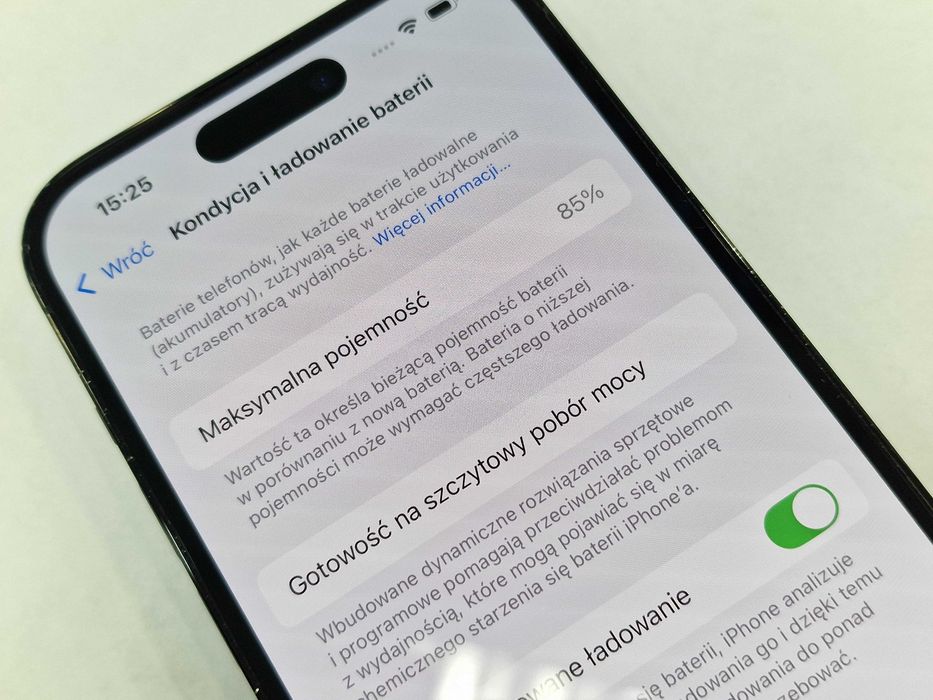 Iphone 14 PRO 128GB/ Space Black/ BAT 85%/ Grade A/ + ładowarka