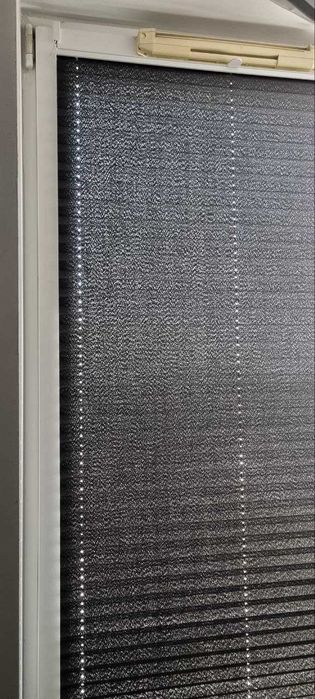 Roleta plisowana 76x150 cm bezinwazyjna czarna x2