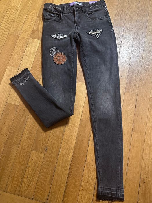 Jeansy damskie Superdry