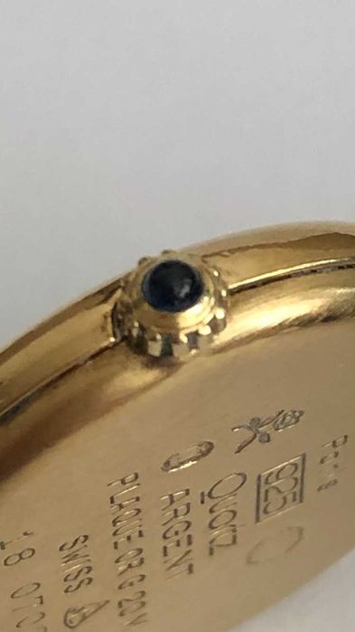 Cartier Must de Paris, srebro pozłacane, oryginał, pasek Cartier, LUX