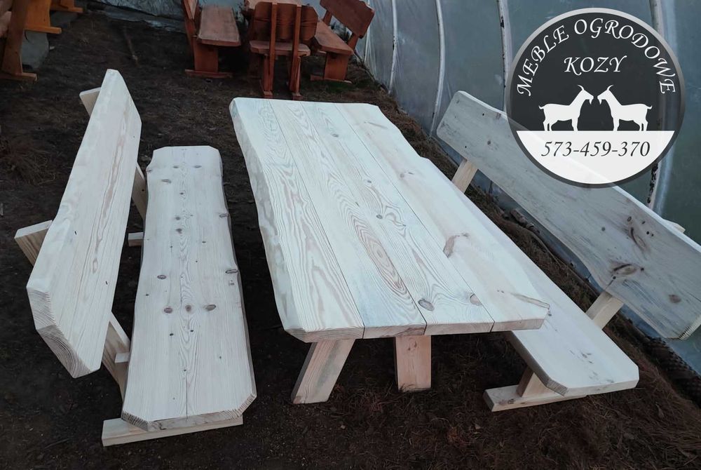CENY DO KOŃCA LUTEGO Meble ogrodowe drewniane góralskie Lite drewno