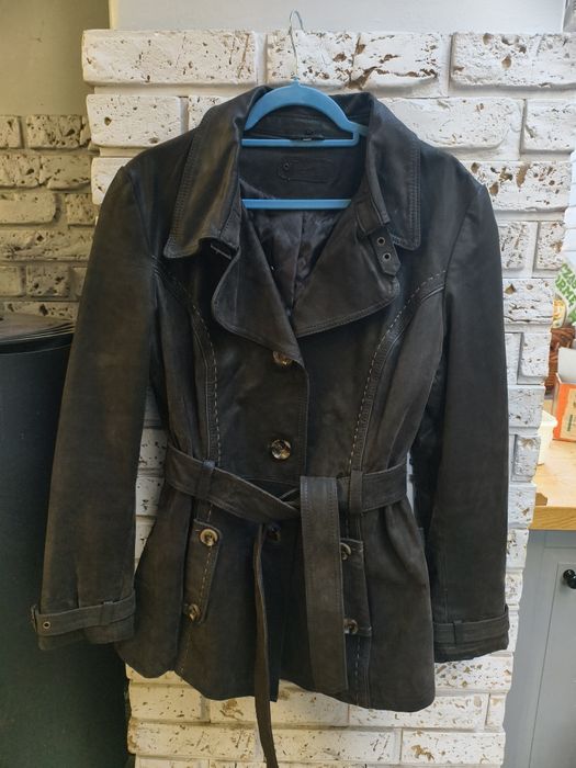 Płaszcz skórzany VINTAGE Jessica S/M Okazja!