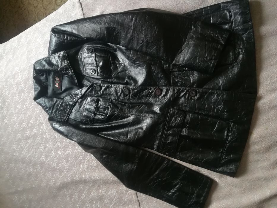 Кожаная куртка заводская Турция