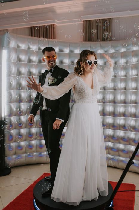 Fotobudka 360 | różowa / srebrna / złota ścianka VIP | Fotolustro