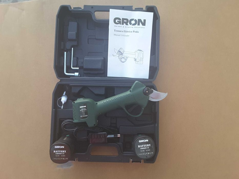 Tesoura elétrica Gron SDS 000 35 sem fio corte de 35 mm - 2 baterias