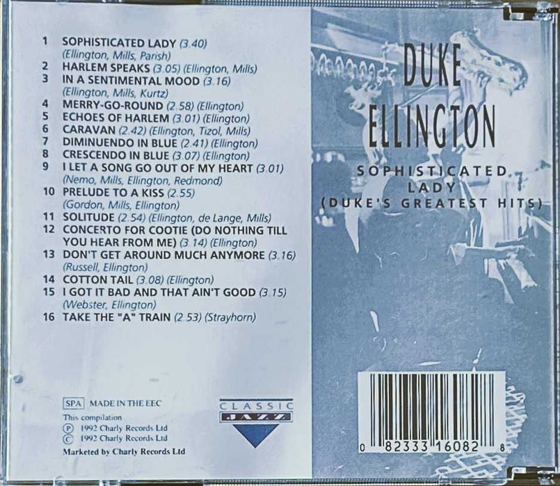 Duke Ellington - Sophisticated Lady - Greatest Hits - 1992 - CD