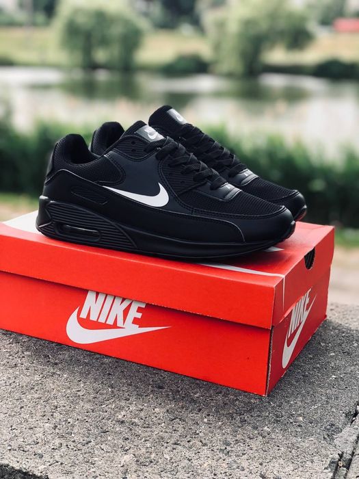 Мужские кроссовки Nike Air Max 90 Черные летние кросовки Найк