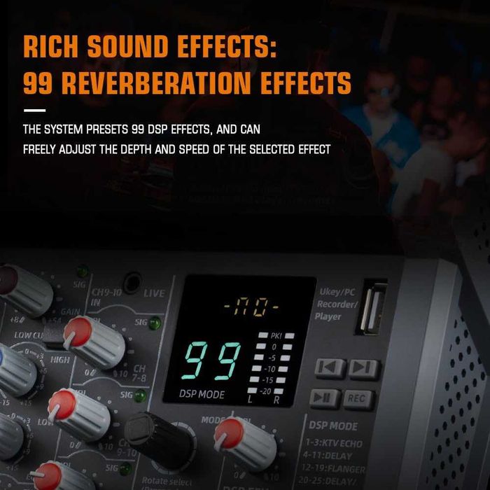 8-Channel Mixer for Sale, Bluetooth, MP3, Effects, Brand New64740948759939122