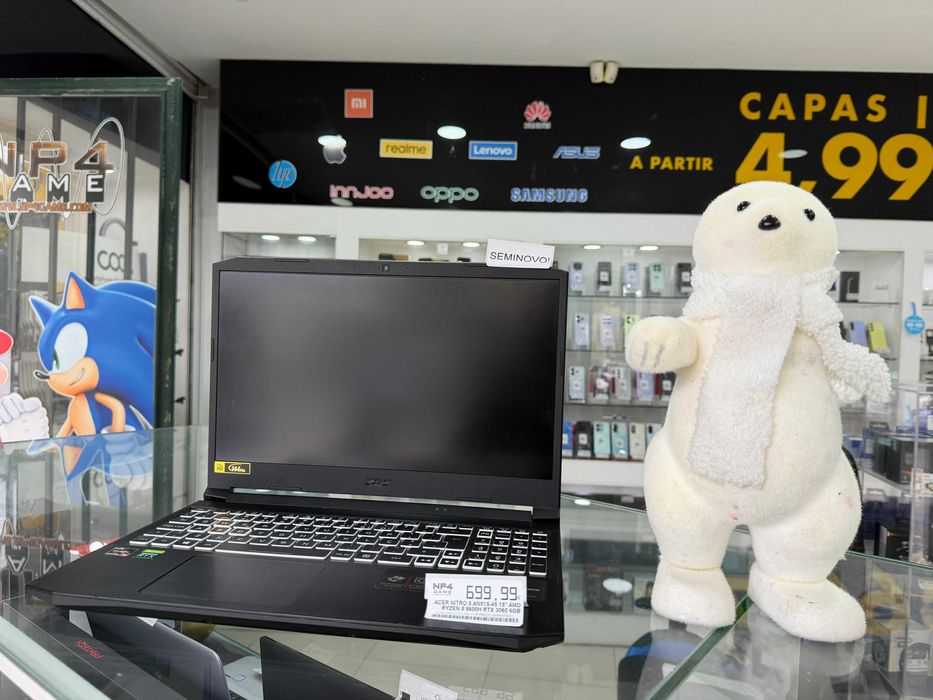 ACER NITRO 15" AMD RYZEN 5 RTX 3060 6GB 8/512GB SSD SEMINOVO