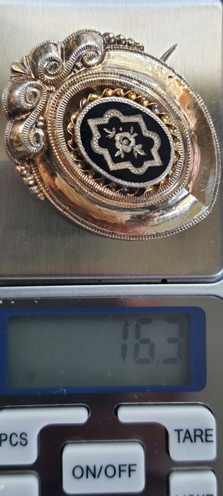 Брошь старинная массивная