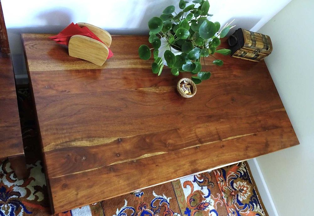 Kolonialna ława z drewna egzotycznego palisander 130x70x45 - AlmiDecor