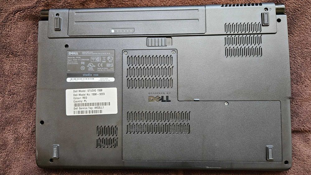 Laptop Dell Studio 1558 PP39L i3 3GB RAM 240GB SSD WIN10 Czerwony15,6"