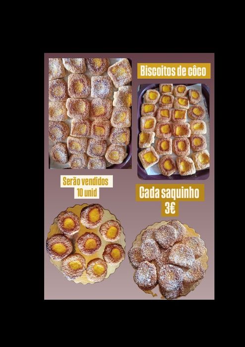 Ovos caseiros, pastéis, croissants, biscoitos ,etc