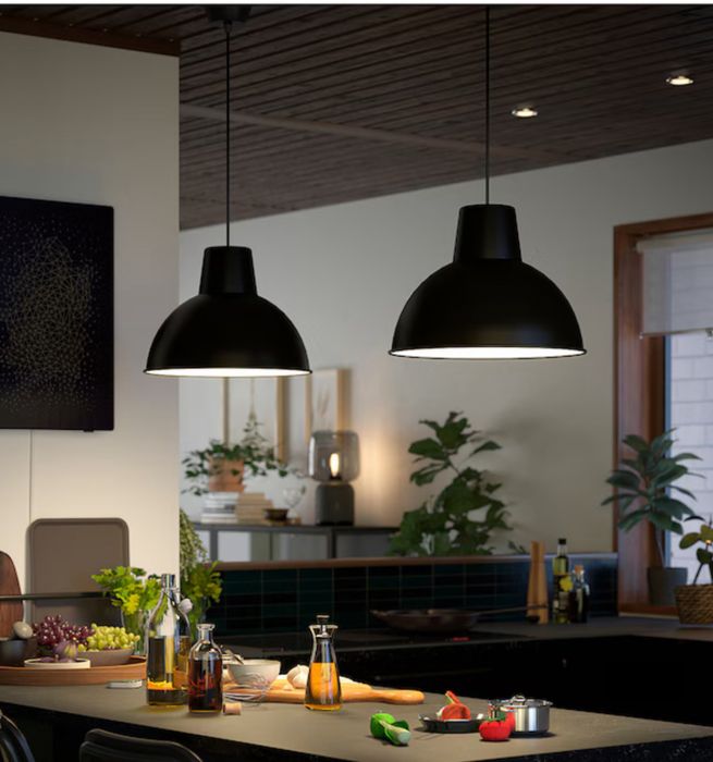 Candeeiro suspenso preto