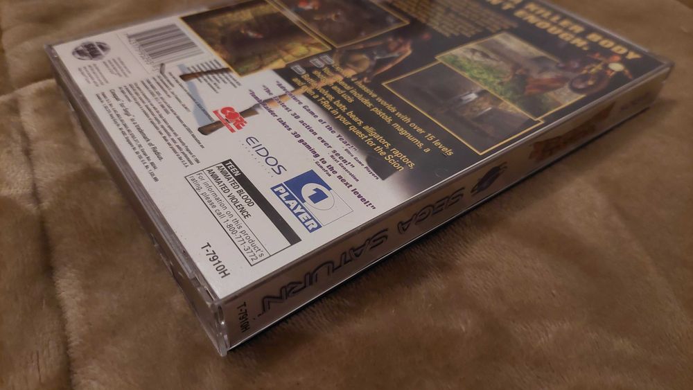 Sega Saturn Tomb Raider (Caixa e manual)