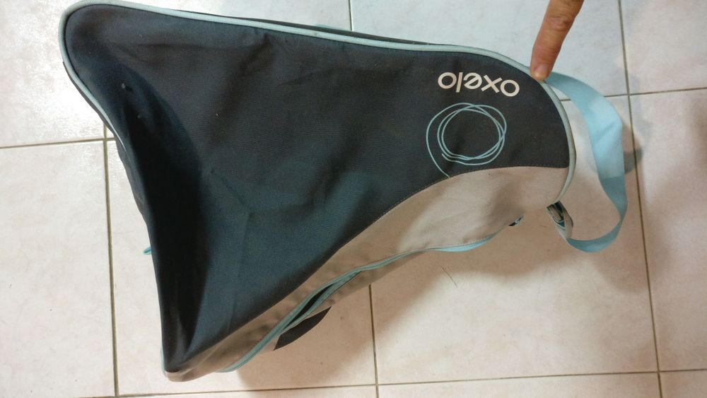 Patins em linha tam. regulável 34 a 36, c/ proteções e saco transporte