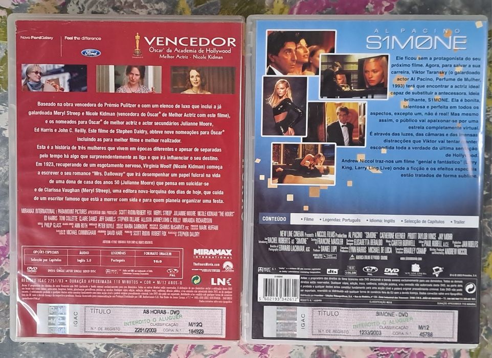 2DVDs As horas e Simone
