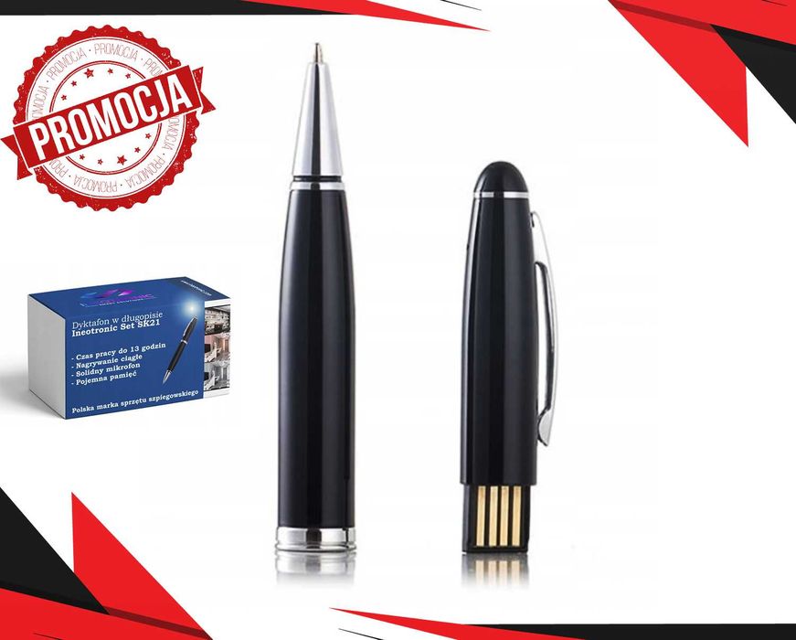 Nowy DŁUGOPIS Szpiegowski Mini Dyktafon Podsłuch (*PROMOCJA*)
