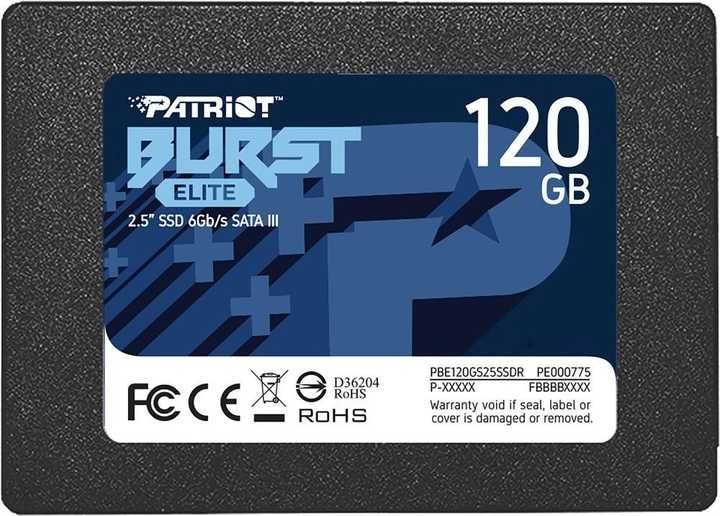 Новый SSD Patriot Burst Elite 120Gb, Sata 3, 2.5" ,TLC 3D