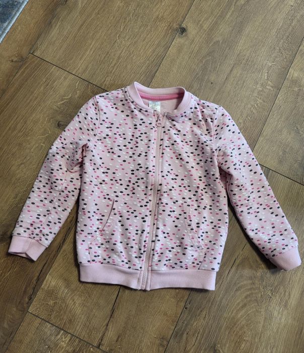 bluza różowa w kropki