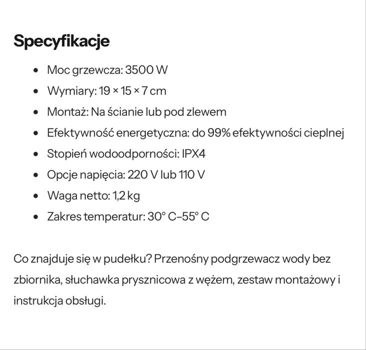 Podgrzewacz do wody