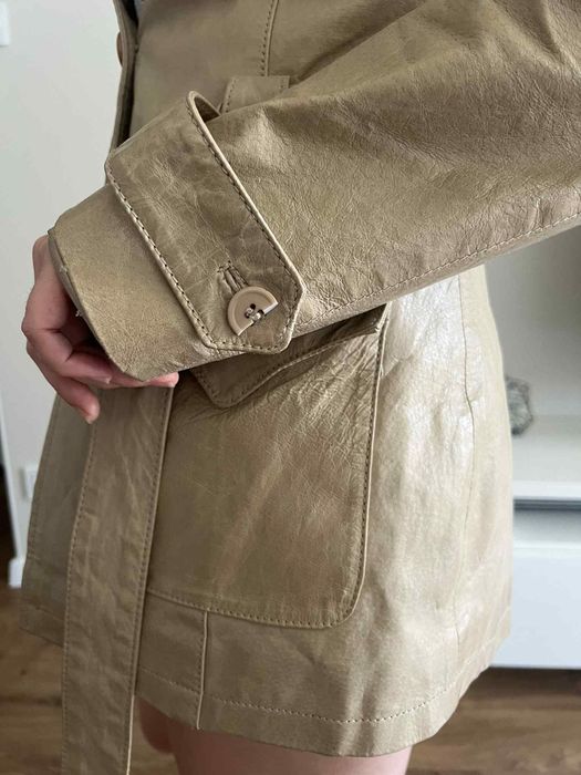 Trencz skórzany skóra 100 procent