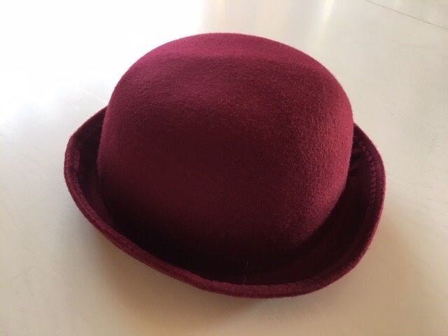 Стильная шляпа фетровая женская, размер 57, цвет - бордовый
