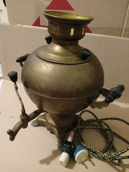 Самовар электрический СССР латунь.