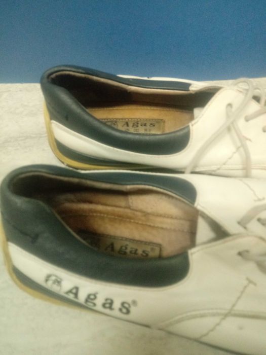 Buty spacerowe, biała skóra rozm. 26,5 (darmowa wysyłka)