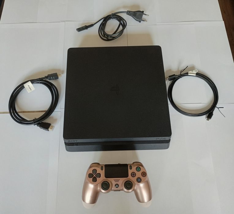 PS4 Slim 1TB + Pad DualShock 4 + HDMI + zasilanie | Po pełnym resecie | Gotowa do gry