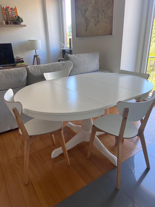 Mesa Branca Extensivel Ikea (como nova)