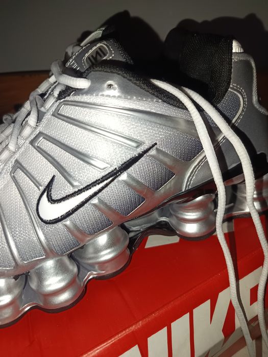 Nike Shox 42 Srebrno-biało-czarne