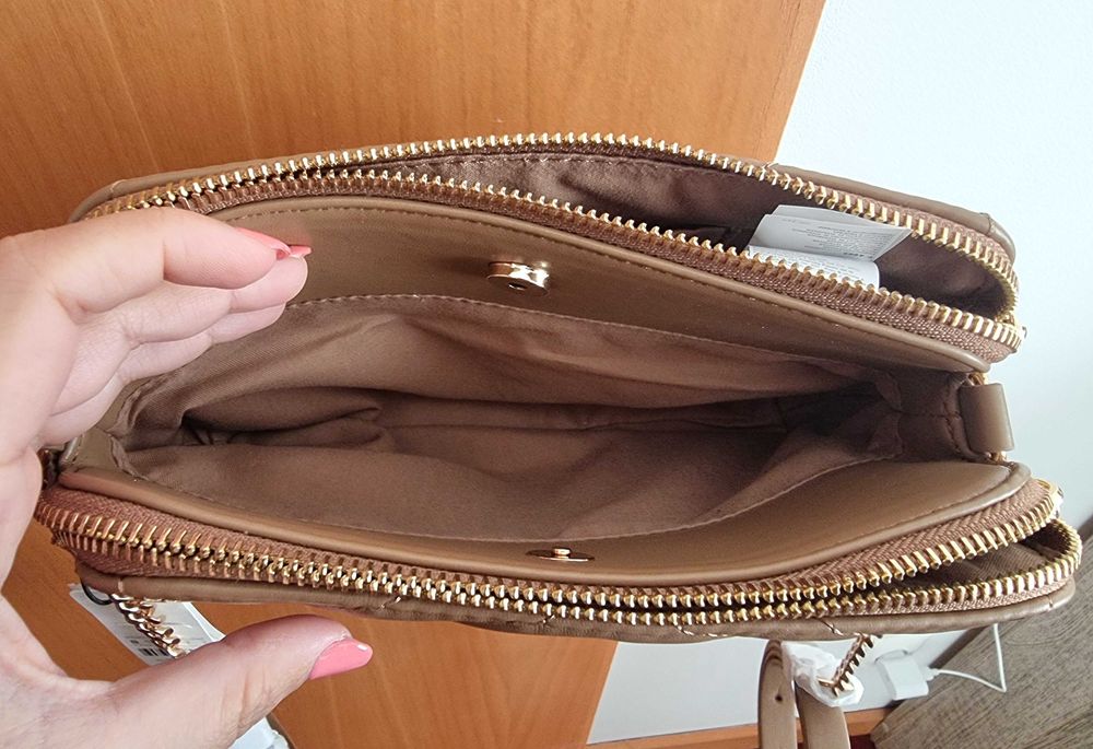 Mala camel e dourada Parfois - nova com etiqueta