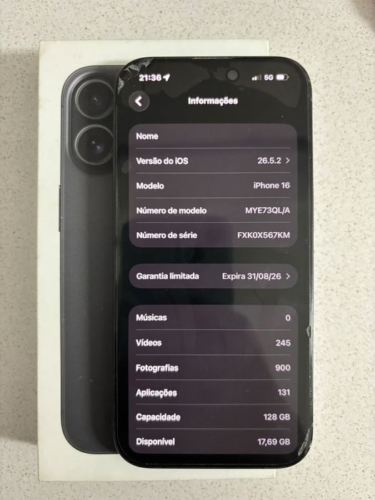 Iphone 16 em excelente condição