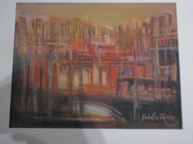 Pintura Pedro Freitas técnica mista sobre papel