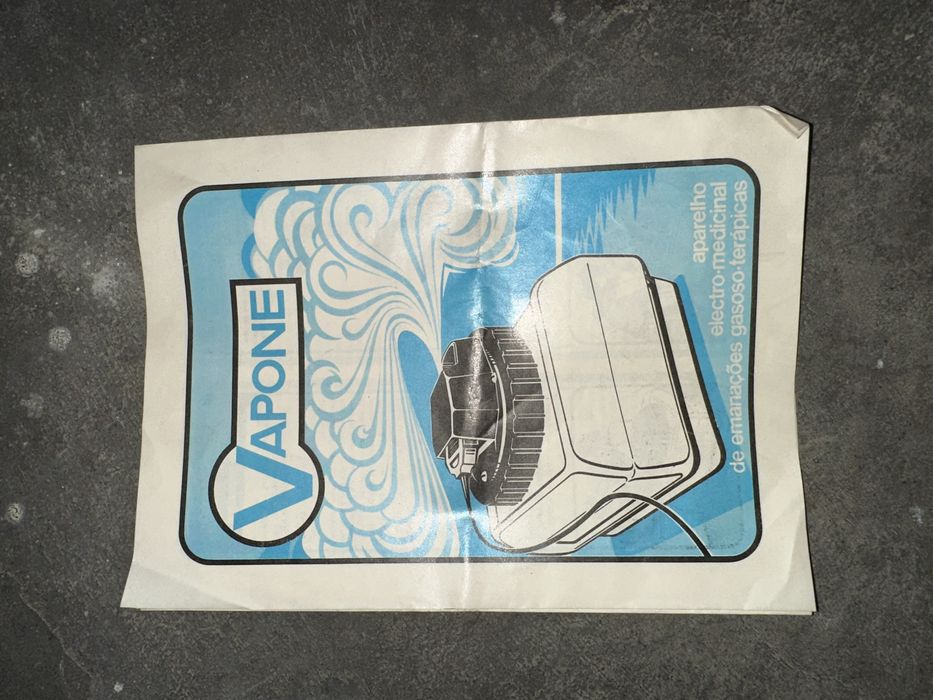 Aparelho Vapone – Aparelho Electro-Medicinal 1984