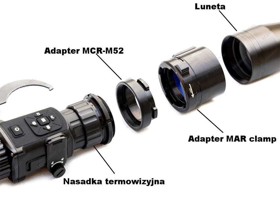 Adapter RUSAN MAR - CLAMP do nasadki termowizyjnej noktowizyjnej HIKMICRO INFIRAY NOCPIX