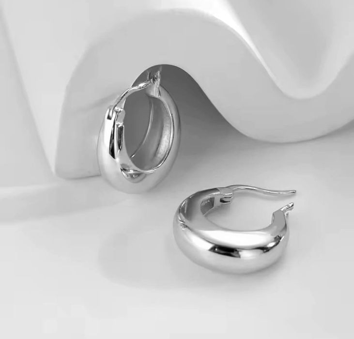 Kolczyki koła srebrny próba 925 srebro platerowane nowe hit moda 2026