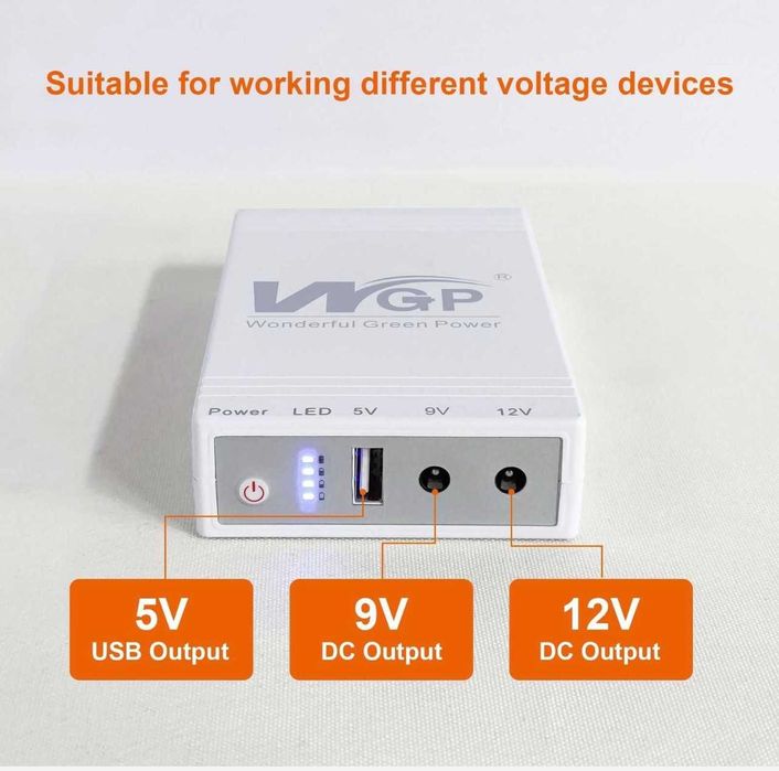 ДБЖ mini ups упс  WGP 10400mAh безперебійник для роутера