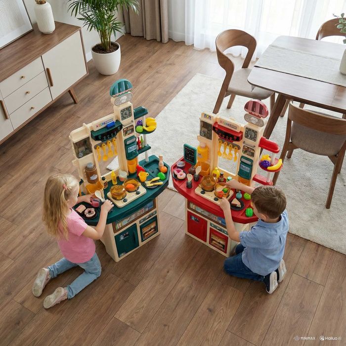 Акціяℹ️ кухня з посудом / є пар / вода / підсвічування звуки готування