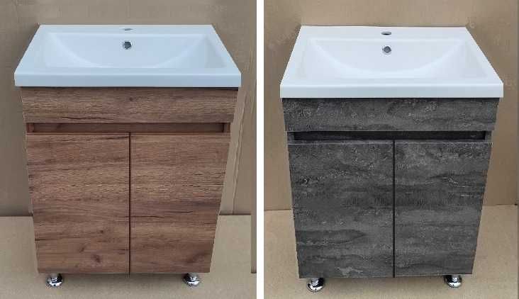 Тумба в ванну в комплекте с прямоугольным умывальником. Ширина 50, 60.