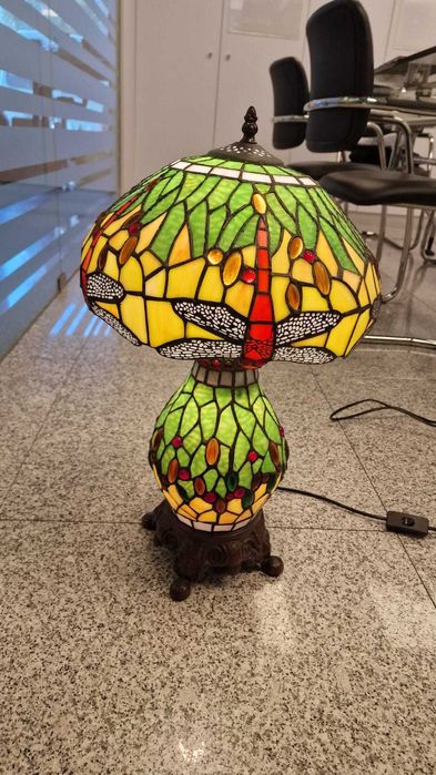 Candeeiro estilo Tiffany – Libélulas – 55 cm – Lindo e funcional