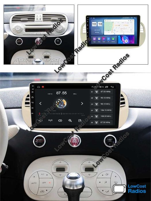 Auto Rádio GPS FIAT 500 - 9" (Desde 2007 a 2015) • ABARTH • Android 15 | CARPLAY • ANDROID AUTO