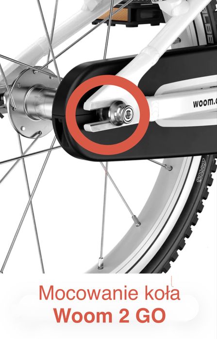 Woom 2 GO oraz Woom 3 GO - Adapter do kółek bocznych ( treningowych )