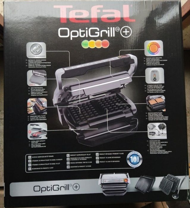 Гриль Tefal OptiGrill GC716D12 + форми для вафлів+черпак