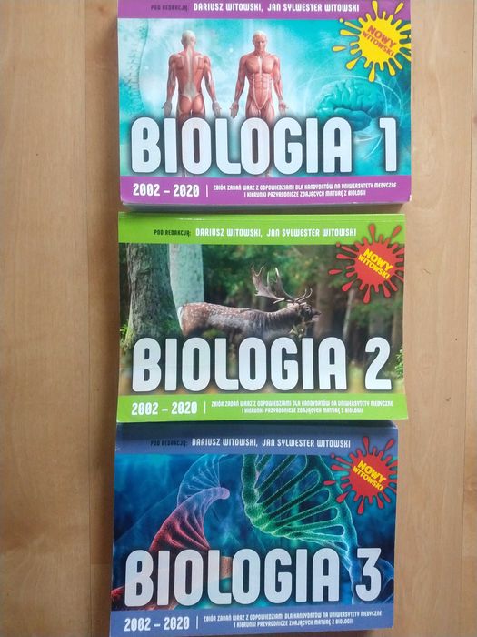 Biologia nowy Witowski tomy 1,2,3 dla kandydatów na medycynę