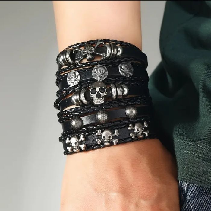 Bransoletki czarne komplet